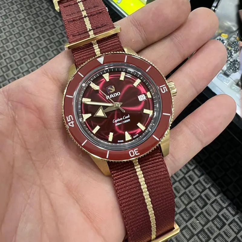 Rado Captain Cook Bronze Burgundy Dial Men's Watch- R32504407